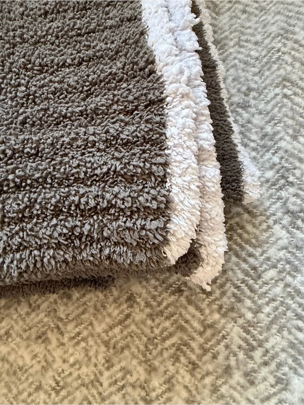 Barefoot Dreams CozyChic Taupe Plush Throw